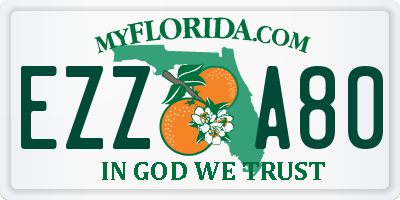 FL license plate EZZA80