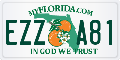 FL license plate EZZA81