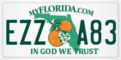 FL license plate EZZA83