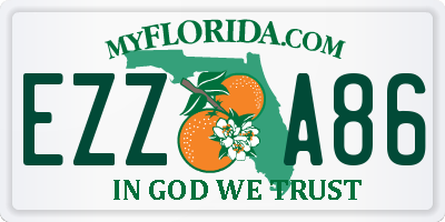 FL license plate EZZA86