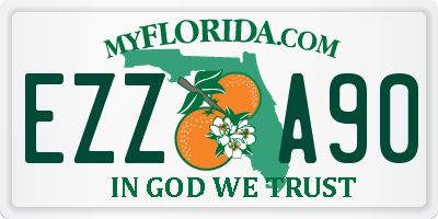 FL license plate EZZA90