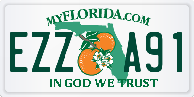 FL license plate EZZA91