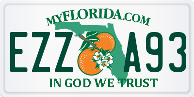 FL license plate EZZA93