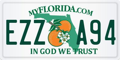 FL license plate EZZA94