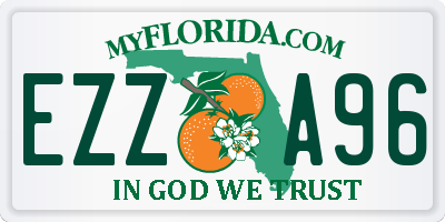 FL license plate EZZA96