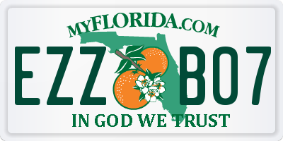 FL license plate EZZB07