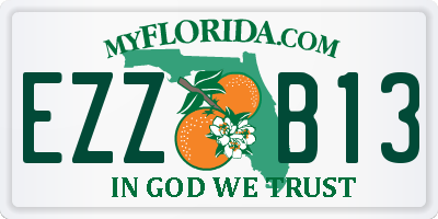 FL license plate EZZB13