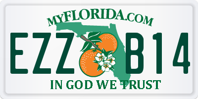 FL license plate EZZB14