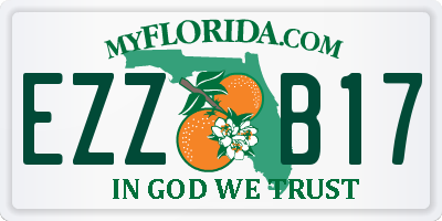 FL license plate EZZB17