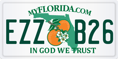 FL license plate EZZB26