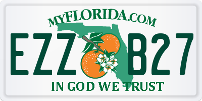 FL license plate EZZB27