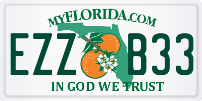 FL license plate EZZB33