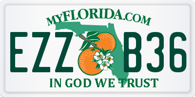 FL license plate EZZB36