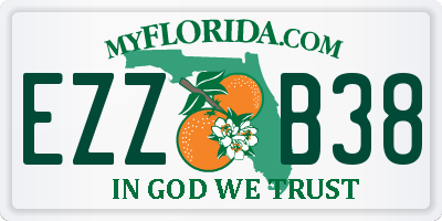 FL license plate EZZB38