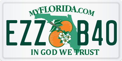 FL license plate EZZB40