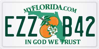 FL license plate EZZB42