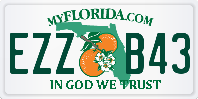 FL license plate EZZB43