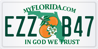 FL license plate EZZB47