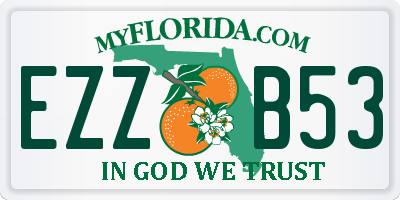 FL license plate EZZB53