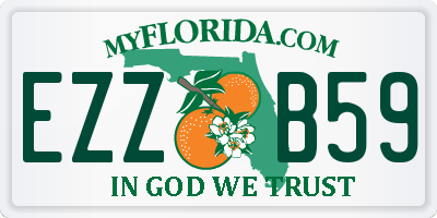 FL license plate EZZB59