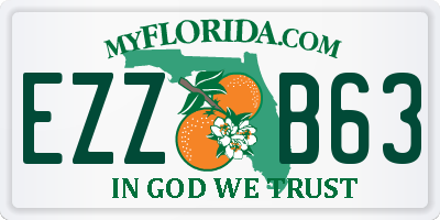 FL license plate EZZB63