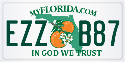 FL license plate EZZB87