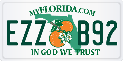 FL license plate EZZB92