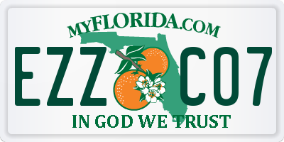 FL license plate EZZC07