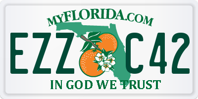 FL license plate EZZC42