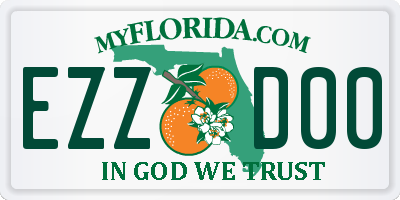 FL license plate EZZD00