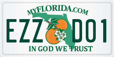 FL license plate EZZD01