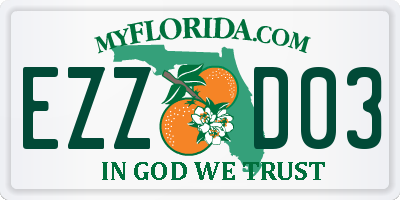 FL license plate EZZD03