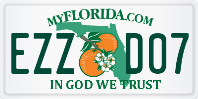 FL license plate EZZD07