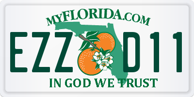 FL license plate EZZD11