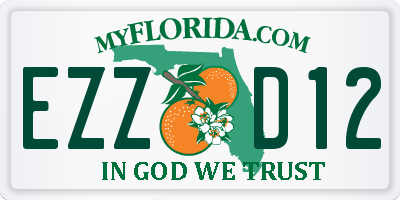 FL license plate EZZD12