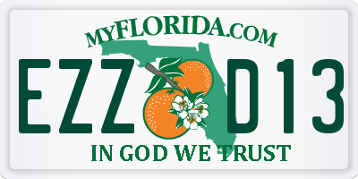 FL license plate EZZD13