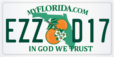 FL license plate EZZD17