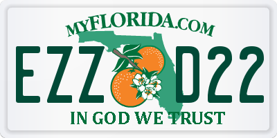 FL license plate EZZD22