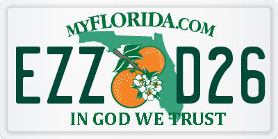 FL license plate EZZD26