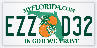 FL license plate EZZD32