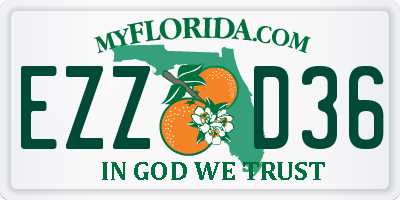 FL license plate EZZD36