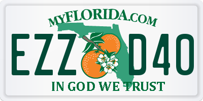 FL license plate EZZD40