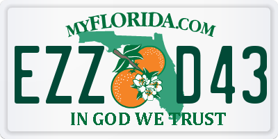 FL license plate EZZD43