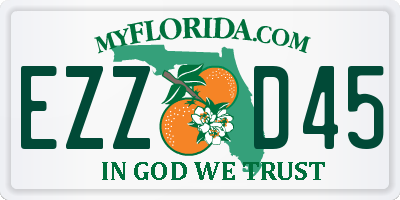 FL license plate EZZD45