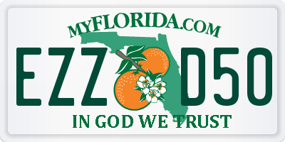 FL license plate EZZD50