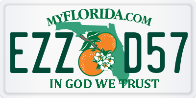 FL license plate EZZD57