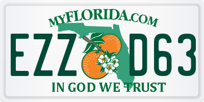 FL license plate EZZD63