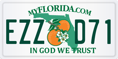 FL license plate EZZD71