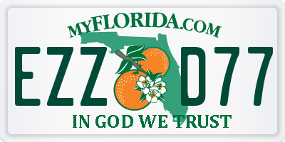 FL license plate EZZD77