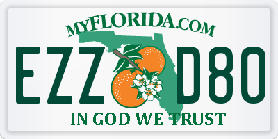 FL license plate EZZD80